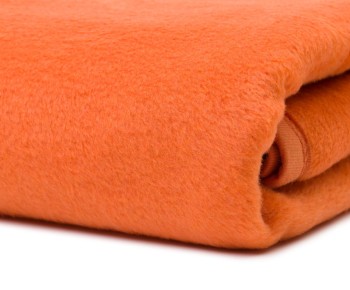 Ambiente Trendlife Baumwoll-Acryl-Decke Arizona uni Einfassband 150x200cm orange