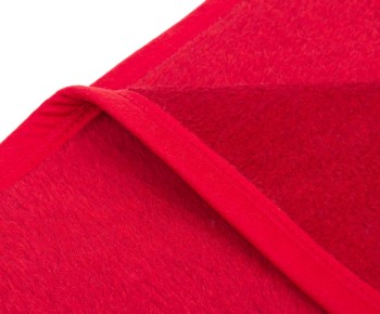 Ambiente Trendlife Baumwoll-Acryl-Decke Arizona uni Einfassband 150x200cm rot