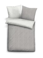 biberna Melange-Flanell Bettwäsche STURMGRAU MELANGE UNI 135/200cm + 80/80cm