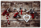 Astra Weihnachts - Fussmatte 40x60cm 959 Holz Girlande Deko rot