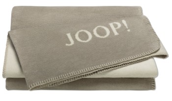 JOOP! Plaid / Decke MELANGE Doubleface Stein-Natur 150 x...