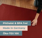 Sanosoft ovale Krabbelmatte 160x200cm - "made in Germany" - Öko-Tex 100 - Rot