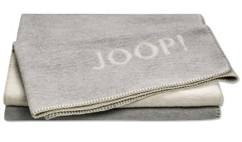 JOOP! Plaid / Decke MELANGE Doubleface Stein-Silber 150 x...