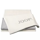 JOOP! Plaid / Decke MELANGE Doubleface Natur-Silber 150 x 200 cm