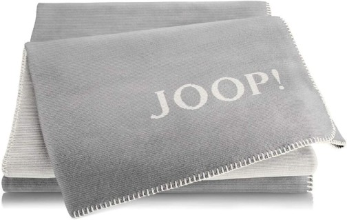 Joop! Wohndecke Melange - Doubleface Graphit-Ecru Größe 150x200 cm