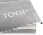 Joop! Wohndecke Melange - Doubleface Baumwollmischung Graphit-Ecru Größe 150x200 cm