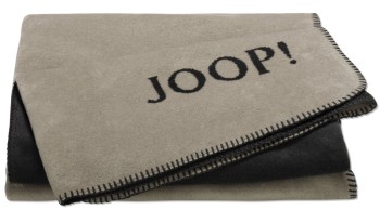 JOOP! Plaid Uni-Doubleface | Stein-Anthrazit - 150 x 200