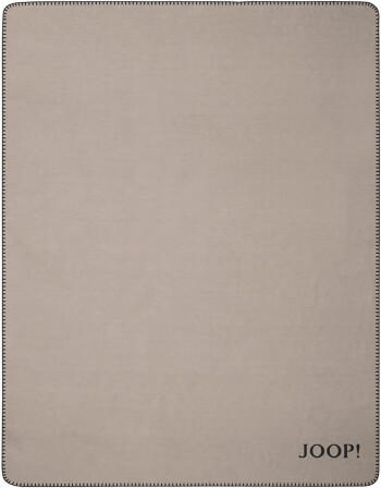 JOOP! Plaid Uni-Doubleface | Stein-Anthrazit - 150 x 200