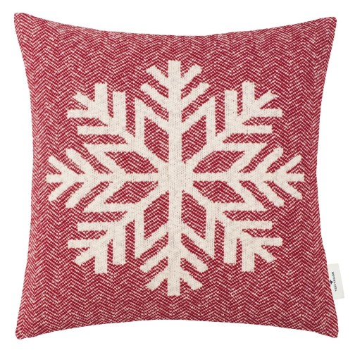Tom Tailor Zierkissenhülle Winter Snowflake rot 45x45cm