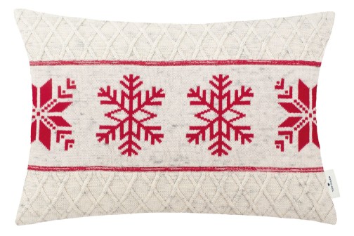 Tom Tailor Zierkissenhülle Scandi Snowflake rot 40x60cm
