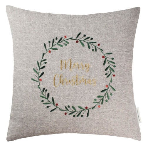 Tom Tailor Zierkissenhülle Xmas Loop natur-rost-grün 45x45cm