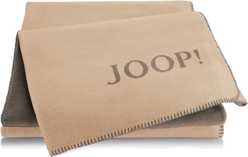 JOOP! MELANGE-Doubleface Plaid / Decke Cashew-Kastanie 150 x 200cm