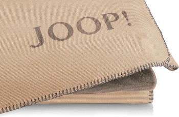 JOOP! MELANGE-Doubleface Plaid / Decke Cashew-Kastanie 150 x 200cm