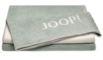 JOOP! MELANGE-Doubleface Plaid / Decke Jade-Natur 150 x...