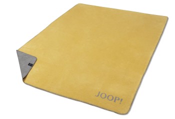 JOOP! MELANGE-Doubleface Plaid / Decke Gold-Silber 150 x...