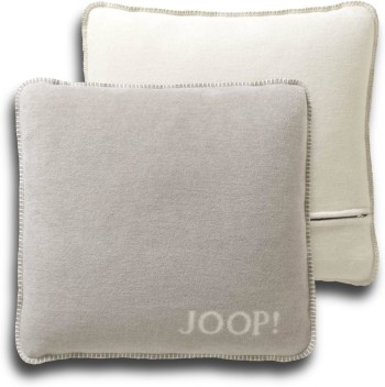 JOOP! Uni-Doubleface Kissenhülle Feder-Ecru 50 x 50cm
