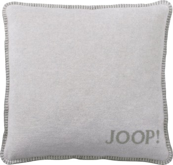 JOOP! Kissen Uni-Doubleface Kissen mit Füllung Silber-Jade 50 x 50cm