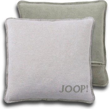 JOOP! Uni-Doubleface Kissenhülle Silber-Jade 50 x 50cm