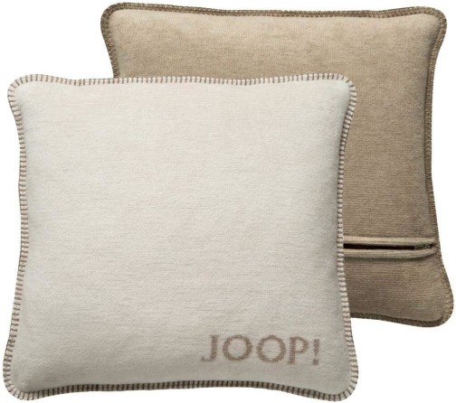 JOOP! Melange-Doubleface Kissenhülle Natur-Sand 50 x 50cm