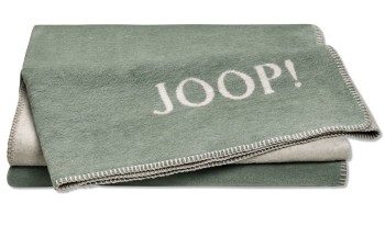 JOOP!  Uni-Doubleface Plaid / Decke Jade-Silber 150 x 200cm