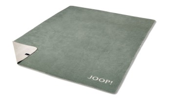 JOOP!  Uni-Doubleface Plaid / Decke Jade-Silber 150 x 200cm