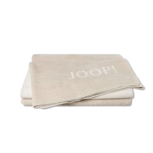 JOOP!  Uni-Doubleface Plaid / Decke Chateau-Natur 150 x 200cm