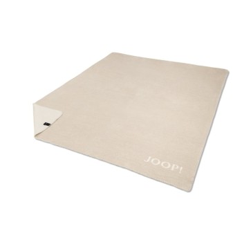 JOOP!  Uni-Doubleface Plaid / Decke Chateau-Natur 150 x...