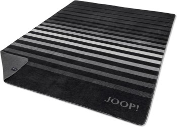 JOOP!  SHUTTER Plaid / Decke Schwarz 150 x 200cm