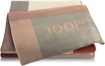 JOOP!  MOSAIC Plaid / Decke Rouge-Natur 150 x 200cm