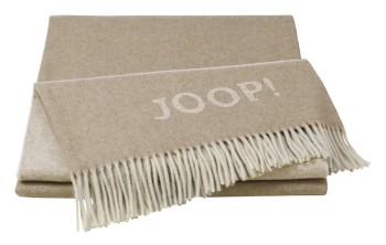 JOOP!  FINE-Doubleface Plaid / Decke Creme-Natur 130 x 180cm