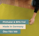 Sanosoft® Krabbelmatte Made in Germany & Öko-Tex - 120cm X 160cm Mangogelb
