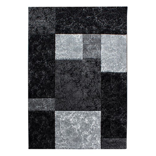 Kurzflor Teppich HAWAII Schwarz