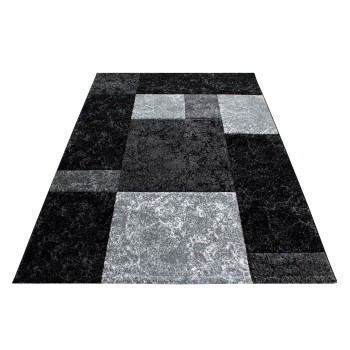 Kurzflor Teppich HAWAII Schwarz