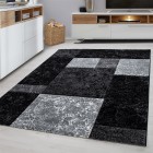 Kurzflor Teppich HAWAII Schwarz