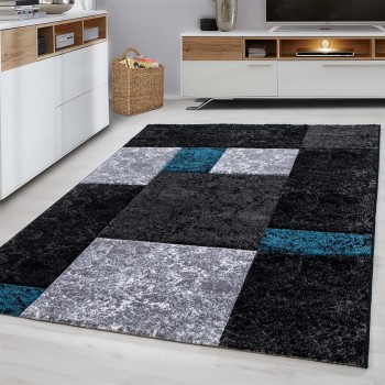 Kurzflor Teppich HAWAII Türkis