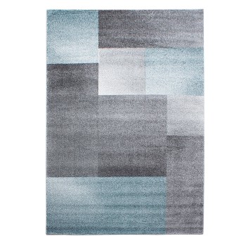 Kurzflor Teppich LUCCA Blau