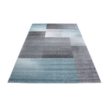 Kurzflor Teppich LUCCA Blau