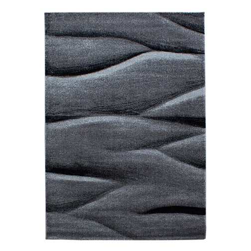 Kurzflor Teppich LUCCA Schwarz