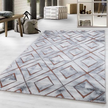 Kurzflor Teppich NAXOS Bronze