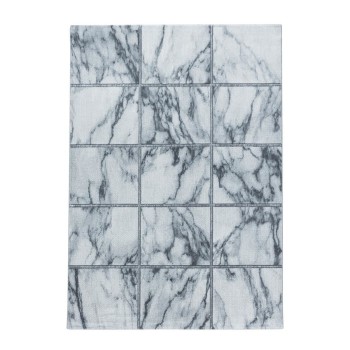 Kurzflor Teppich NAXOS Silber
