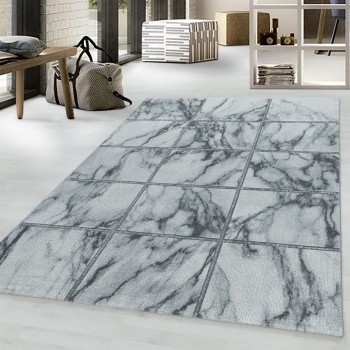 Kurzflor Teppich NAXOS Silber