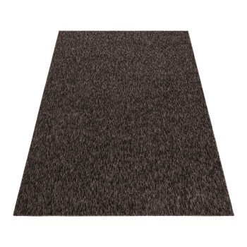 Kurzflor Teppich NIZZA Braun