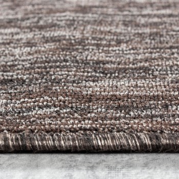 Kurzflor Teppich NIZZA Braun