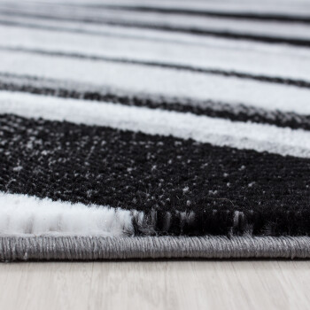 Kurzflor Teppich PARMA Schwarz
