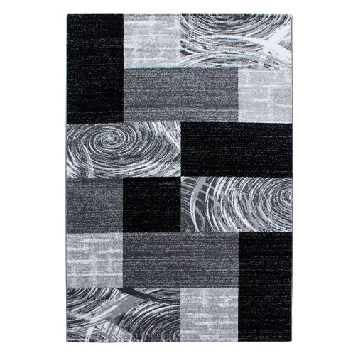 Kurzflor Teppich PARMA Schwarz