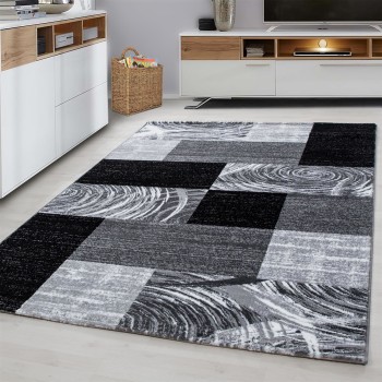 Kurzflor Teppich PARMA Schwarz