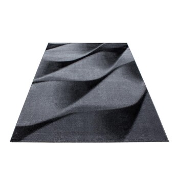Kurzflor Teppich PARMA Schwarz