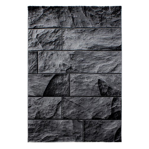 Kurzflor Teppich PARMA Schwarz