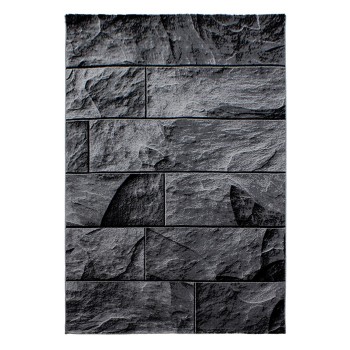 Kurzflor Teppich PARMA Schwarz
