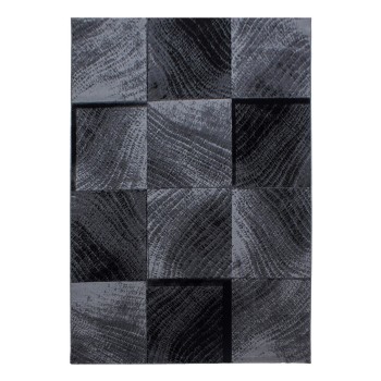 Kurzflor Teppich PLUS Schwarz